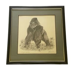 King Kong  Etching Print signed Warren Davis 23” x 23”